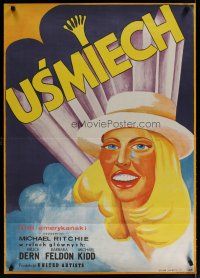 4r520 SMILE Polish 27x38 '76 Micahel Ritchie directed, artwork of teen beauty by Mucha!
