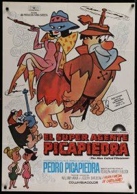 4r102 MAN CALLED FLINTSTONE Spanish '66 Hanna-Barbera, Fred, Barney, Wilma & Betty, spy spoof!
