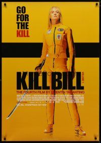 4r090 KILL BILL: VOL. 1 DS Swedish '03 Quentin Tarantino, full-length Uma Thurman with katana!