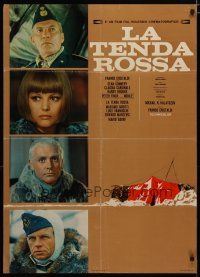4r234 RED TENT set of 2 Italian 27x37 pbustas '71 Sean Connery, Claudia Cardinale, Hardy Kruger!
