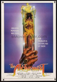 4s025 ALCHEMIST 1sh '85 directed by Charles Band, sexy monster in a test tube art!
