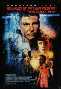 4s082 BLADE RUNNER DS 1sh R07 Ridley Scott sci-fi classic, art of Harrison Ford by Drew Struzan!