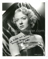 4t531 AUDREY TOTTER signed 8x10 REPRO still '90s head & shoulders close up wearing sexy dress!