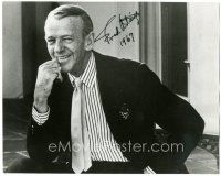 4t598 FRED ASTAIRE signed 7.25x9.25 REPRO still '67 seated smiling portrait in cool suit and tie!