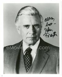 4t640 JOHN FORSYTHE signed 8x10 REPRO still '90s great head and shoulders portrait in suit and tie!