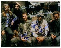 4t682 MASH signed color 8x10 REPRO still '90s by Alda, Farrell, Rogers, Swit, Stiers AND Burghoff!