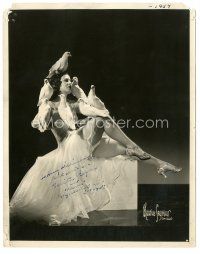 4t477 ROSITA ROYCE signed 8x10.25 still '30s the sexy burlesque dancer w/ doves by Maurice Seymour!