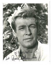 4t746 RUSSELL JOHNSON signed 8x10 REPRO still '80s cool smiling super close up of the actor!