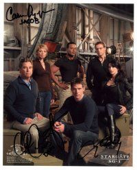 4t764 STARGATE SG1 signed color 8x10 REPRO still '00 by Colin Cunningham, Teryl Rothery, Argenziano