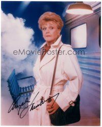 4t519 ANGELA LANSBURY signed color 8x10 REPRO still '90s cool portrait from Murder She Wrote!
