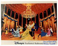 4t614 DISNEY'S ENCHANTED BALLROOM signed color 8x10 REPRO still '90s famous animated Disney couples!