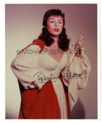 4t742 ROBERTA PETERS signed color 8x10 REPRO still '90s the singer/actress in costume with knife!