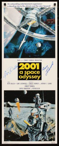 4t181 2001: A SPACE ODYSSEY signed 14x36 commercial poster '95 by Gary Lockwood AND Keir Dullea!