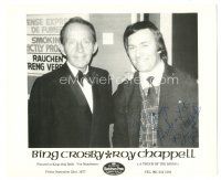 4t478 ROY CHAPPELL signed English 8x10 publicity still '81 when he appeared with Bing Crosby!