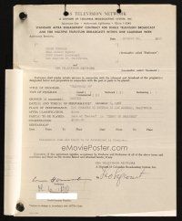 4t077 OSKAR HOMOLKA signed contract '58 joining American Federation of Television & Radio Artists!