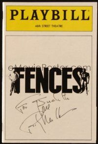 4t081 BILLY DEE WILLIAMS signed playbill '87 when he appeared on stage in Fences!