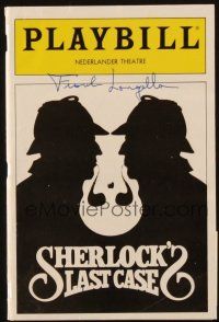 4t085 FRANK LANGELLA signed playbill '87 when he appeared on stage in Sherlock's Last Case!