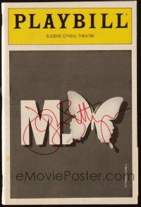 4t092 JOHN LITHGOW signed playbill '88 when he appeared on the Broadway stage in M. Butterfly!