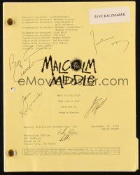 4t009 MALCOLM IN THE MIDDLE signed TV script AND 8x10 still Sept 16, 2003, total of 11 signatures!