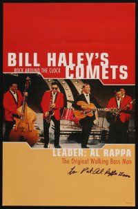 4t187 AL RAPPA signed 11x17 music poster '00s The Original Walking Bass Man, Bill Haley's Comets!