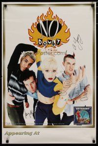 4t189 NO DOUBT signed 20x30 music poster '95 by Gwen Stefani, Adrian Young, Tom Dumont & Tony Kanal!