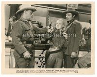 4t264 AUDREY TOTTER signed 8x10 still '53 having her gun taken away in Woman They Almost Lynched!