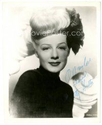 4t271 BETTY HUTTON signed 8.25x10 still '40s head & shoulders close up with a bow in her hair!