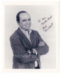 4t547 BOB NEWHART signed 8x10 REPRO still '90s smiling waist-high portrait in cool jacket!