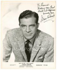 4t296 DANA ANDREWS signed 8.25x10 still '57 close portrait in tie & jacket from Spring Reunion!