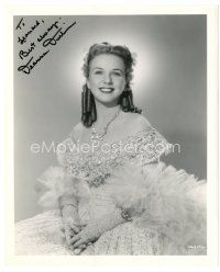 4t300 DEANNA DURBIN signed 8.25x10 still '44 smiling in beautiful lace dress in Can't Help Singing!