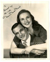 4t301 DEANNA DURBIN signed 8x10 still '44 great portrait with Gene Kelly from Christmas Holiday!