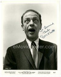 4t308 DON KNOTTS signed 8x10.25 still '64 wacky portrait from It's a Mad, Mad, Mad, Mad World!