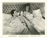4t325 ELVIS PRESLEY signed 8.25x10 still '68 in bed w/ Michele Carey, Live A Little Love A Little!