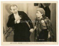 4t370 JANET GAYNOR signed 8x10 still '31 she's with El Brendel wearing tuxedo in Delicious!