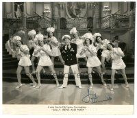 4t375 JIMMY DURANTE signed 7.75x9 still '37 with sexy chorus girls as chefs in Sally, Irene & Mary!