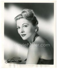 4t379 JOAN FONTAINE signed 8.25x10 still '47 sexy portrait in halter top dress