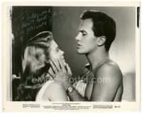 4t444 PAT BOONE signed 8.25x10.25 still '62 barechested c/u with sexy Ann-Margret in State Fair!