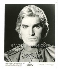 4t485 SAM J. JONES signed 8x10 still '80 great head & shoulders portrait as Flash Gordon!