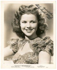 4t490 SHIRLEY TEMPLE signed 8.25x10 still '48 pretty smiling portrait from I'll Be Seeing You!