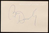 4t249 BRIAN DENNEHY signed 4x6 index card '80s can be framed & displayed with a repro still!