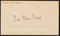 4t250 EVA MARIE SAINT signed 3x5 index card '60s can be framed & displayed with a repro still!