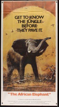 4w587 AFRICAN ELEPHANT 3sh '71 great artwork, get to know the jungle before they pave it!