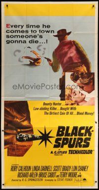 4w626 BLACK SPURS 3sh '65 every time Rory Calhoun comes to town, someone's gonna die!