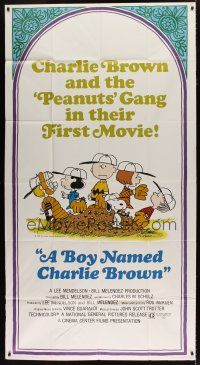 4w634 BOY NAMED CHARLIE BROWN 3sh '70 baseball art of Snoopy & the Peanuts by Charles M. Schulz!
