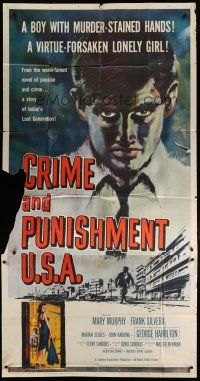 4w666 CRIME & PUNISHMENT U.S.A. 3sh '59 introducing George Hamilton, from the world-famed novel!