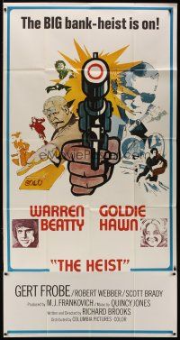 4w578 $ 3sh '71 great art of bank robbers Warren Beatty & Goldie Hawn!