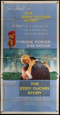 4w685 EDDY DUCHIN STORY 3sh '56 Tyrone Power & Kim Novak in a love story you will remember!
