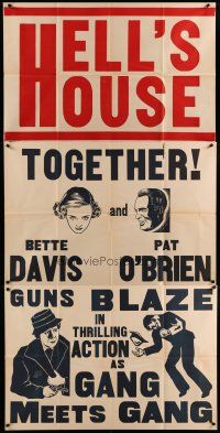 4w750 HELL'S HOUSE 3sh R30s Bette Davis & Pat O'Brien together, gang meets gang!