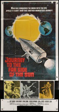 4w779 JOURNEY TO THE FAR SIDE OF THE SUN 3sh '69 Doppleganger, Earth meets itself in outer space!