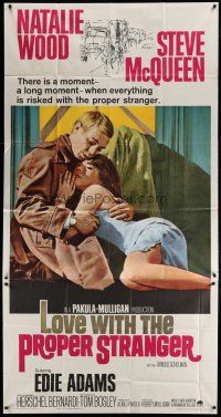 4w810 LOVE WITH THE PROPER STRANGER 3sh '64 romantic close up of Natalie Wood & Steve McQueen!